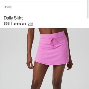 Vuori Pink Daily Skirt NWT